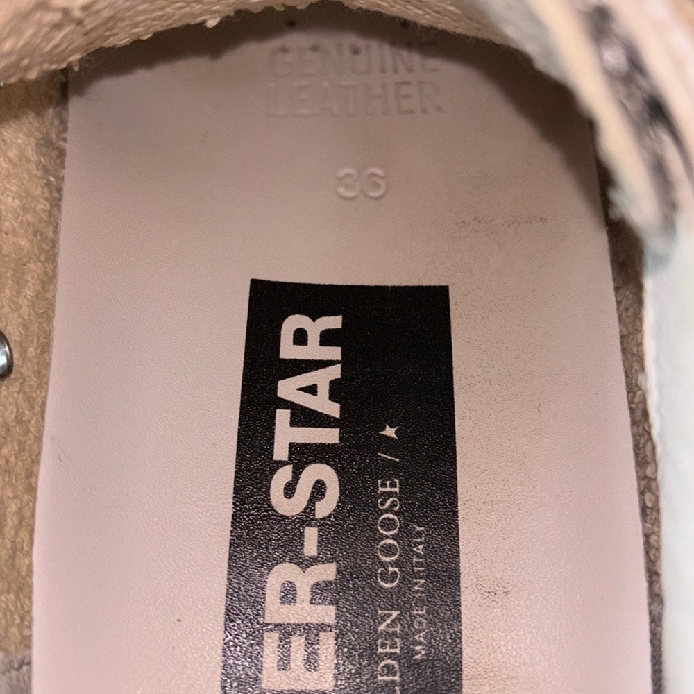 Golden Goose White Silver Sparkle Sneakers - Picture 7 of 7